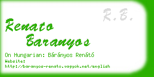 renato baranyos business card