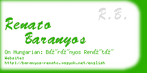 renato baranyos business card